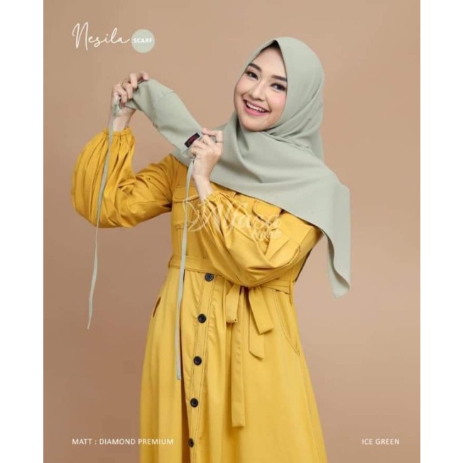 Alfasa Hijab Nesila Scarf Jilbab Segiempat Diamond Premium Free Masker