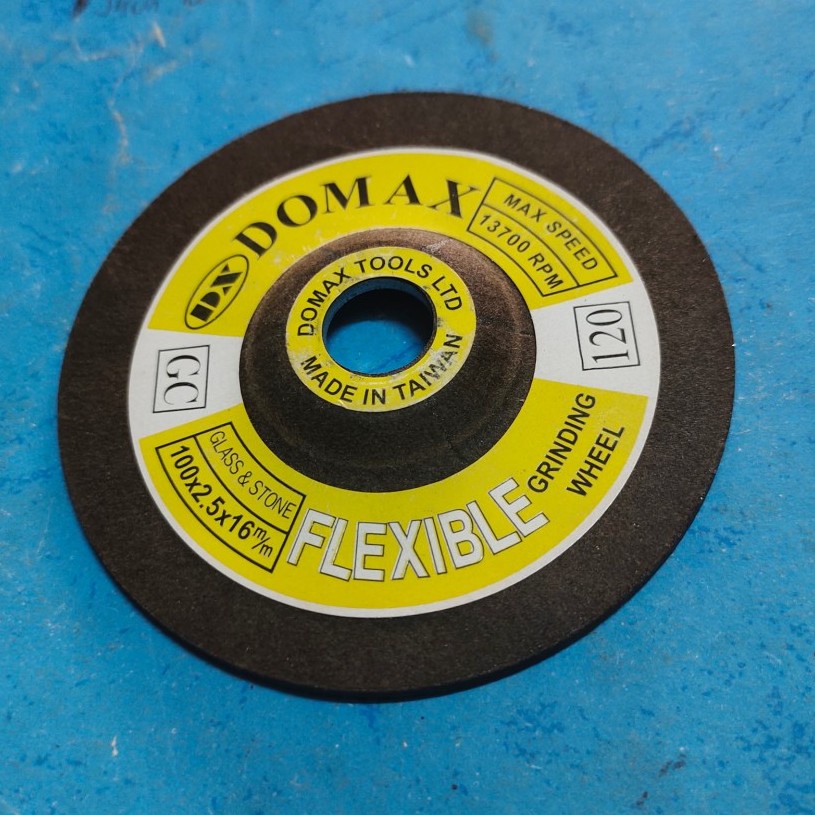 Batu Gerinda Polis Poles Batu Fleksibel Grinding Wheel Domax 4"