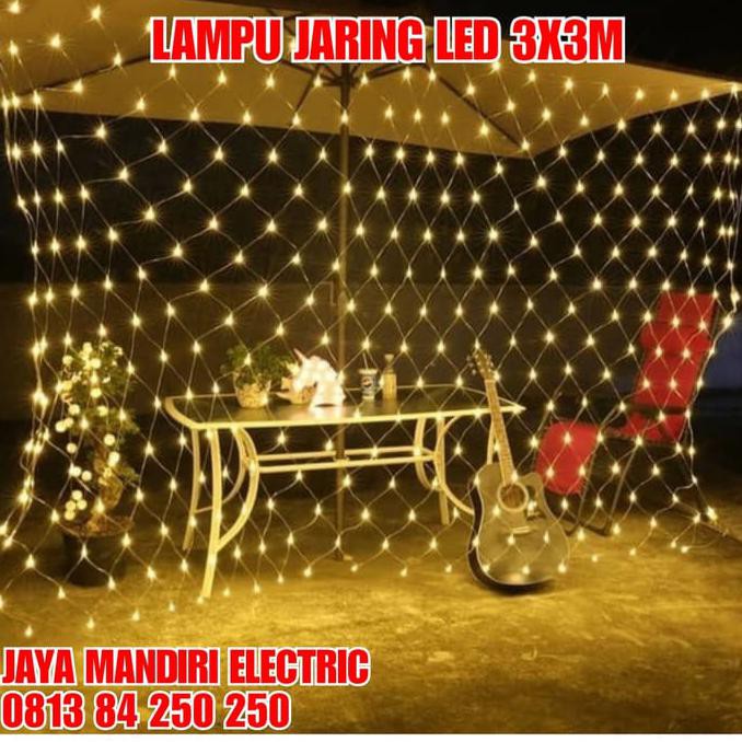 LAMPU NATAL JALA LED / LAMPU HIAS JARING LED PUTIH KUNING LAMPU DEKOR