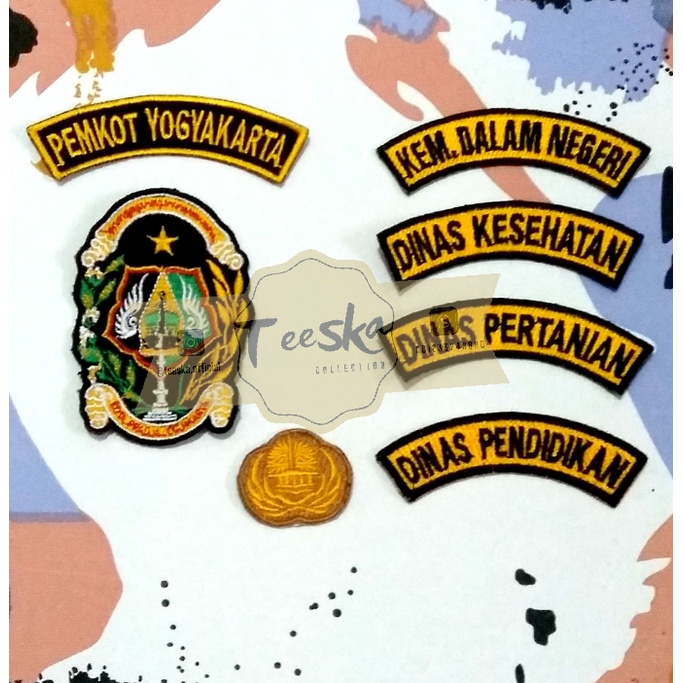 Set bet / badge Seragam  PDH Khaki PNS Pemerintah Kota Yogyakarta
