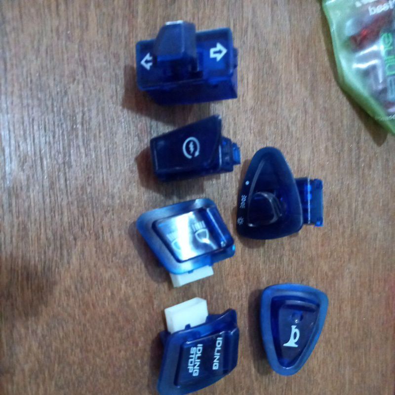 Tombol,saklar,knop, sett Beat Fi,transparan warna