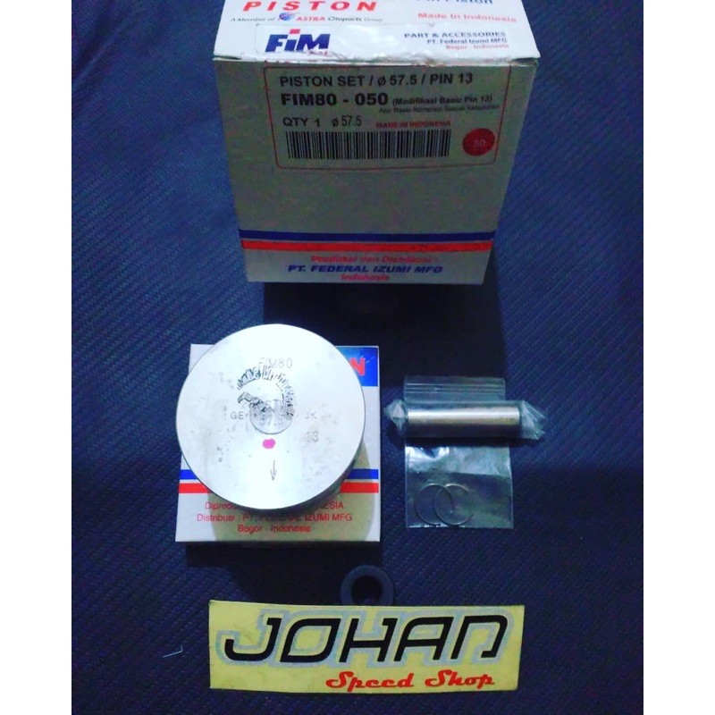 Piston Kit Fim80 57mm 575mm 58mm 585mm 59mm 595mm 60mm Pin 13 Johan Garage