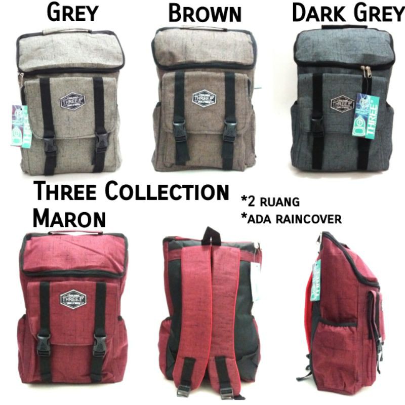 TAS RANSEL SEKOLAH TERMURAH BY THREE COLLECTION ADA RAINCOVER