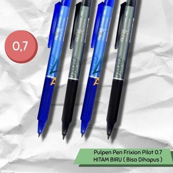 

✈ PEN PILOT FRIXION 0.7 HITAM(JETRET) PULPEN BISA DIHAPUS - Biru ♥