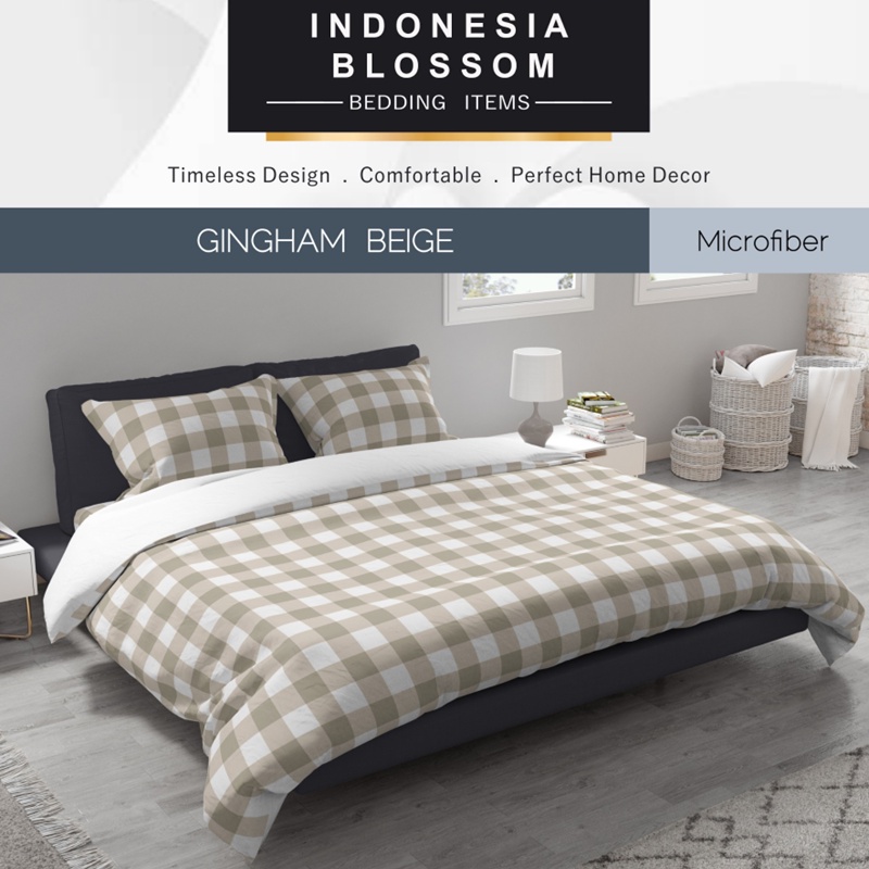 Seprei Aesthetic Ukuran 180x200 160x200 120x200 90x200 Kotak Kotak Sprei Best material and Qualitas Bahan MicroFiber