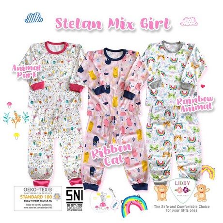 PROMO LIBBY SETELAN PANJANG LIBBY Setelan PANJANG Piyama Baju Bayi NB S M L 2L XL XXL setelan aruchi setelan velvet junior Setelan Libby / Baju Lengan Panjang / Setelan Panjang Anak Laki Laki / Setelan Panjang Anak Perempuan