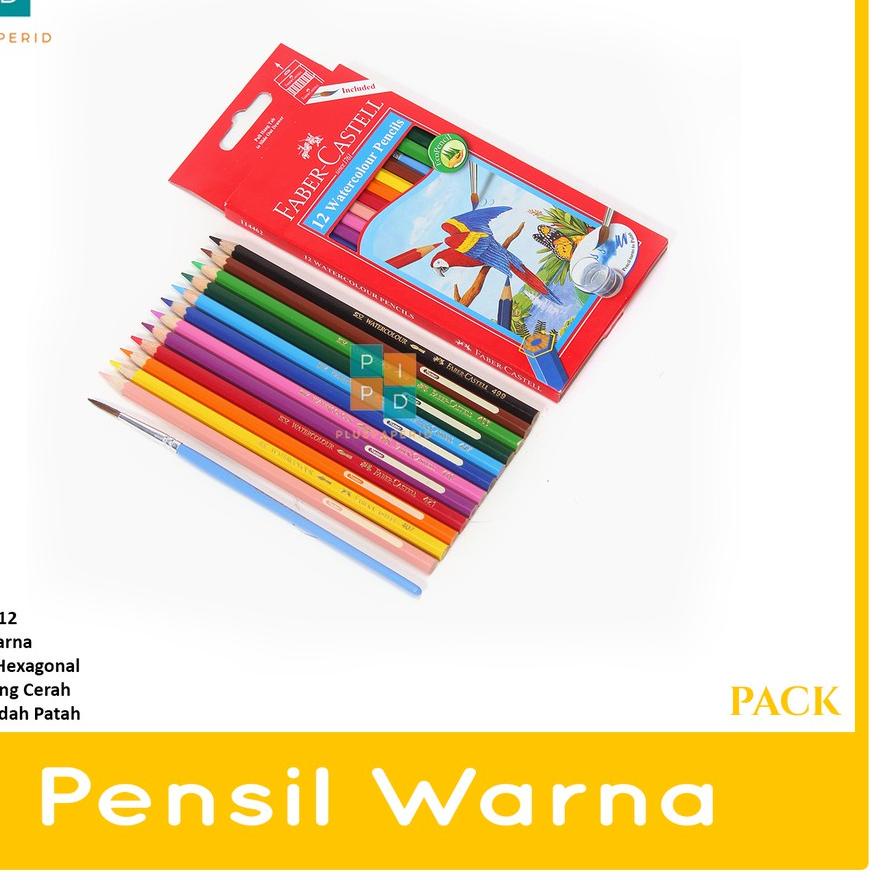 

[PER SET] Pensil Warna Faber Castell 12 Warna Panjang Watercolour ,,