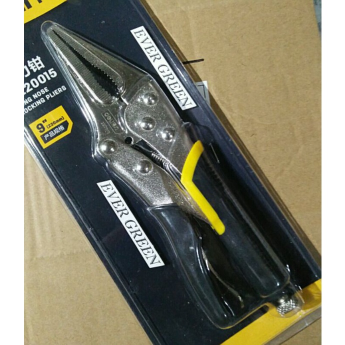 TANG JEPIT BUAYA  9"  model LANCIP ... sedia Treker Bearing Magnet gagang Stang Mata Kunci Sok T Y L