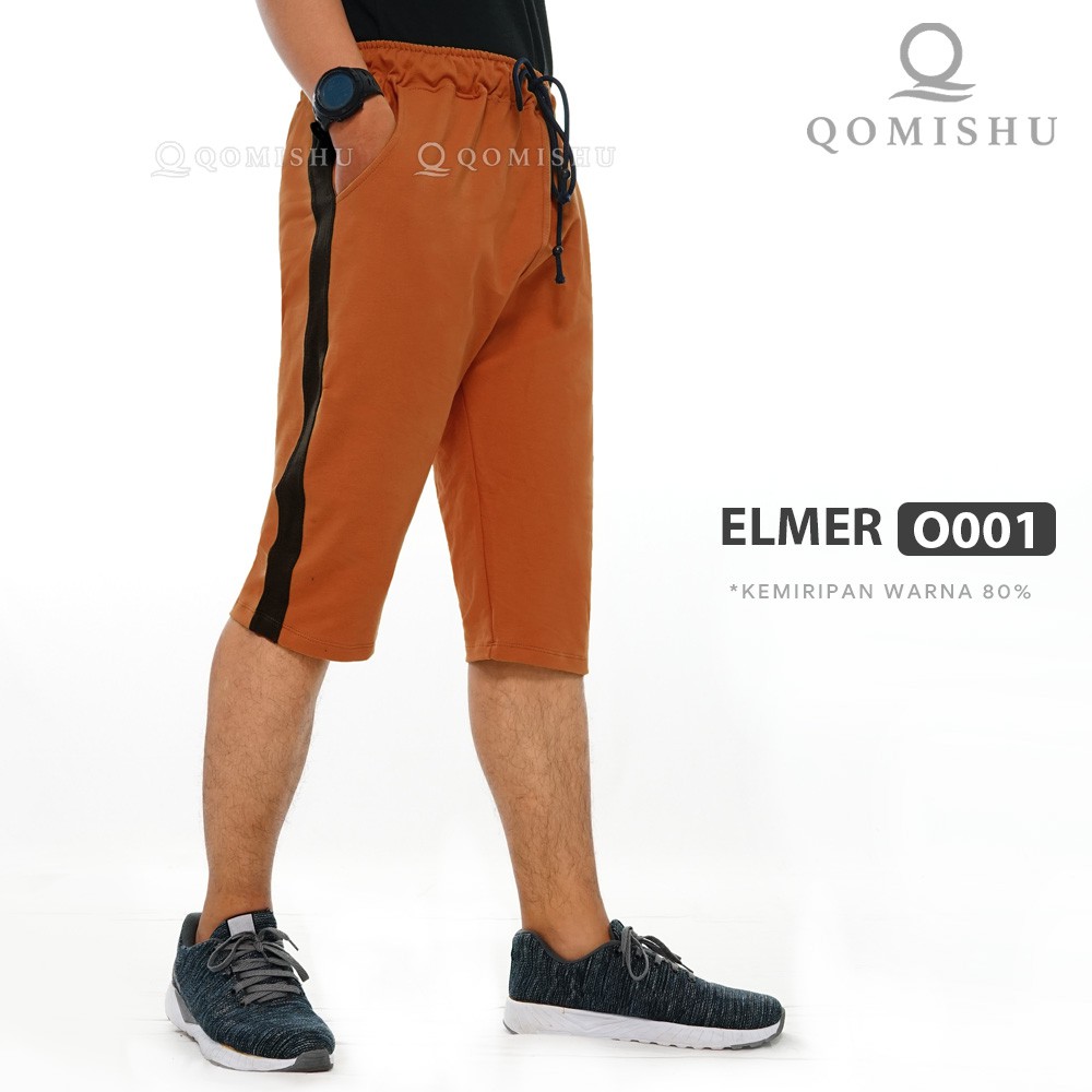 QOMISHU Short Pants Celana Pendek Pria Santai Murah Bahan Baby Terry Tebal Lembut ELMER