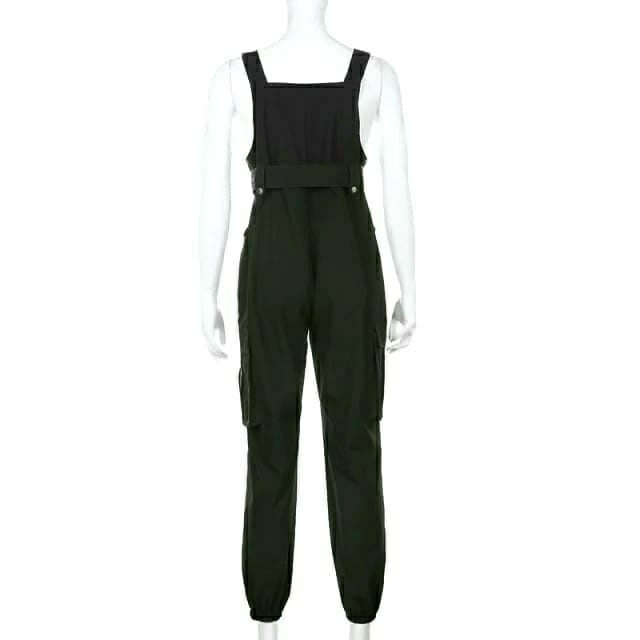 Overall jumpsuit Bibs mataya FX belt wanita