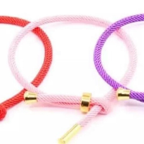 Gelang tangan xuping Pandora Tersedia A-Z tali pink