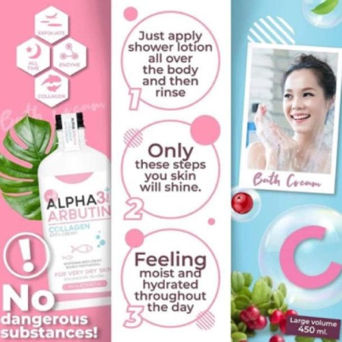 [COD] Sabun Mandi Pemutih Kulit Badan dengan Kollagen Whitening Memutihkan dan Mencerahkan Kulit dalam 1 Minggu - Alpha Arbutin Bath Cream