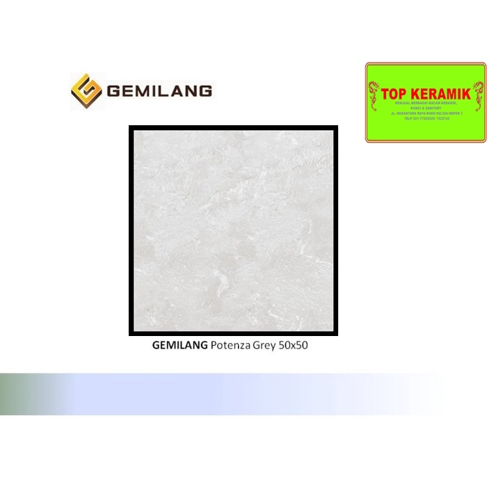 Keramik Lantai Gemilang 50x50 Potenza Grey