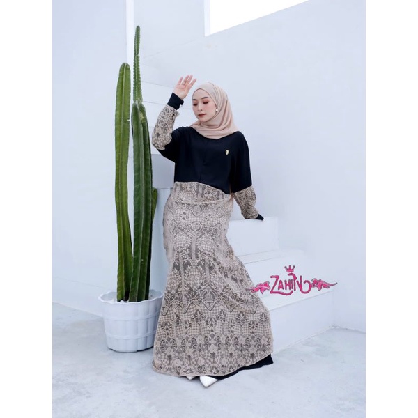 ZAHIN ORI RAYA DRESS // Gamis Itycrepe // Gamis itycrep // Gamis muslimah // Gamis brokat