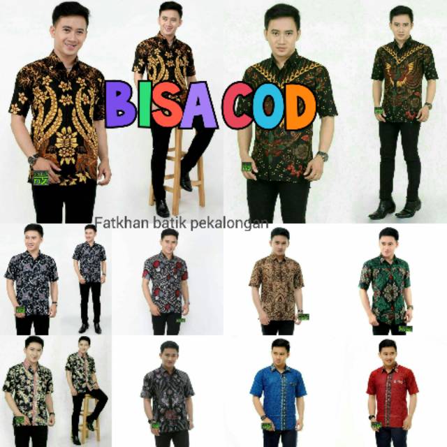 BISA COD MURAH HEM PRIA LENGAN PENDEK / hem batik /  hem lengan pendek