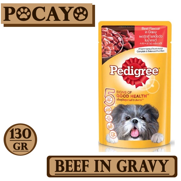 Pedigree Pouch Beef In Gravy 130gr