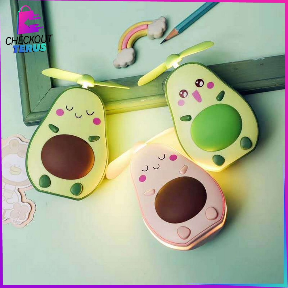 CT K36 Kipas Cermin Makeup LED 3in1 Portable Karakter Cermin Kipas Kecil Make Up Mini Fan Led Mirror USB Charger