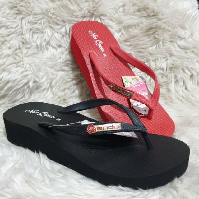Sandal jepit Ando Nice Queen (36-40) - Wedges cewek ando