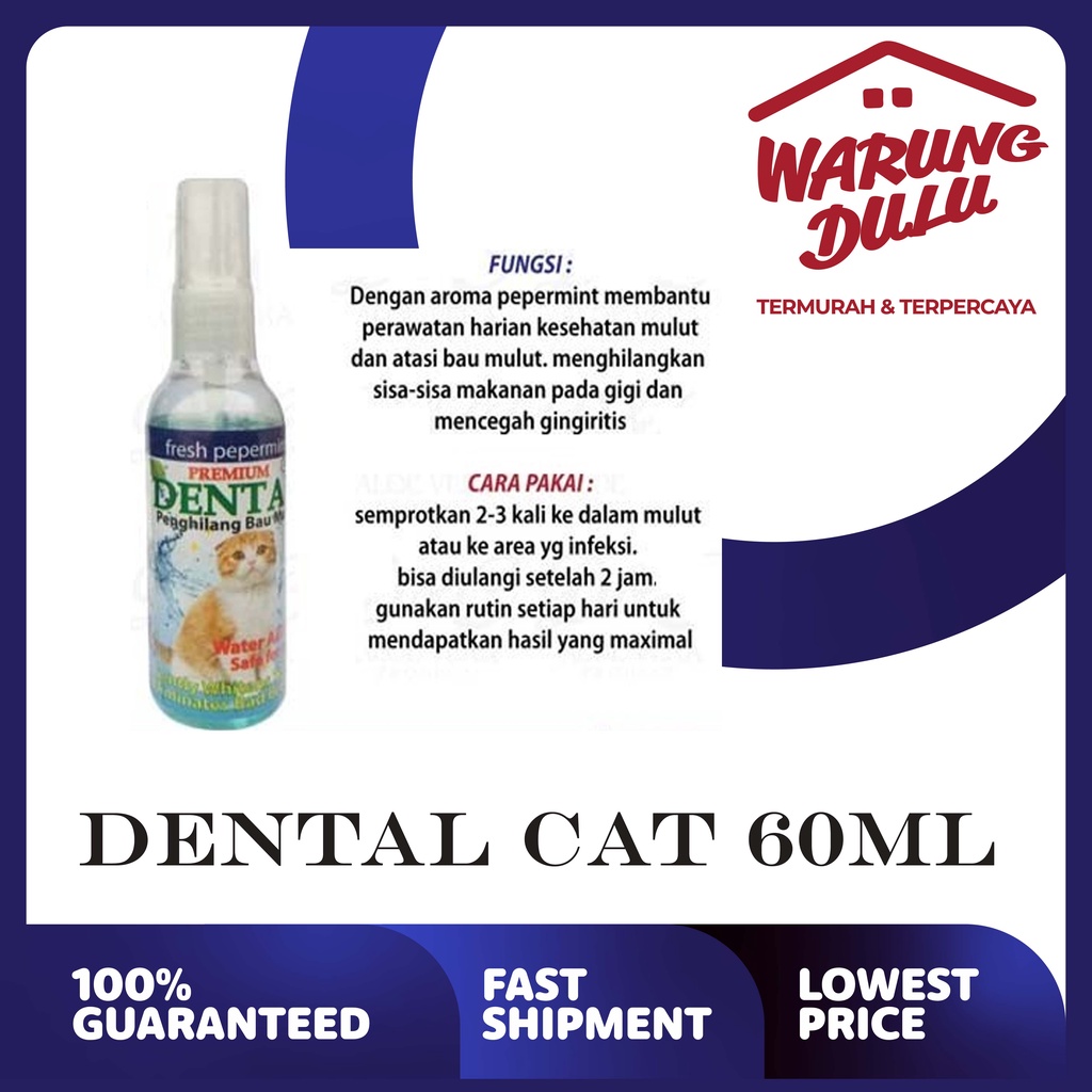 Dental Cat Spray 60ml - Penghilang Bau Mulut Kucing