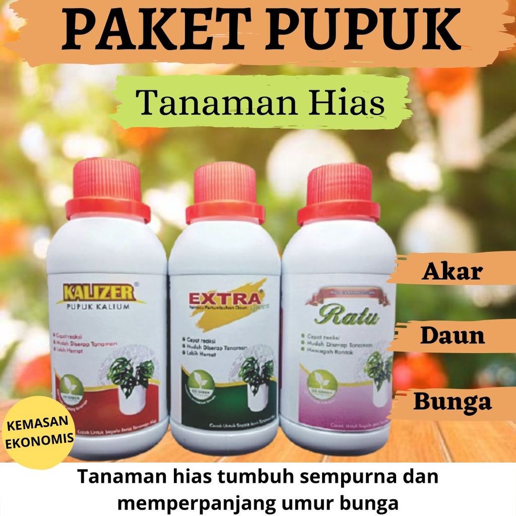 Pupuk Cair Tanaman Hias Semua Jenis, Paket Pupuk Nutrisi Tanaman Hias Daun Bunga
