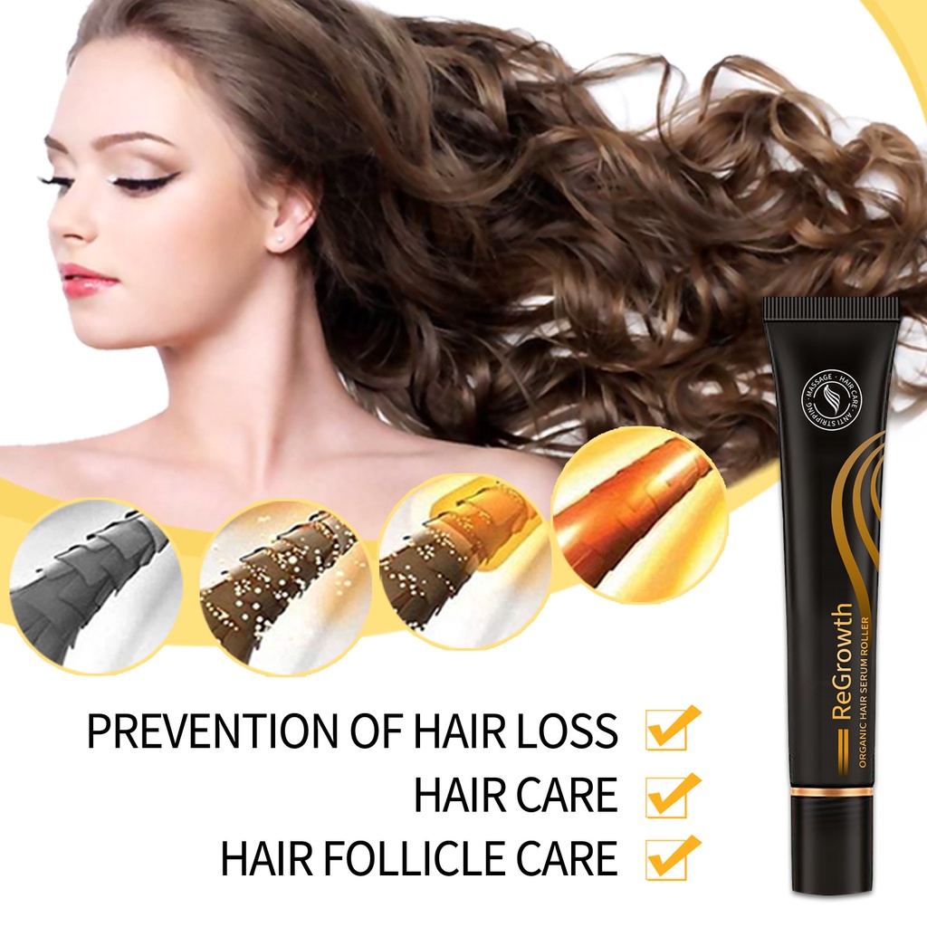 REGROWTH ORGANIC HAIR SERUM ROLLER / SERUM PENUMBUH RAMBUT BOTAK DAN RONTOK