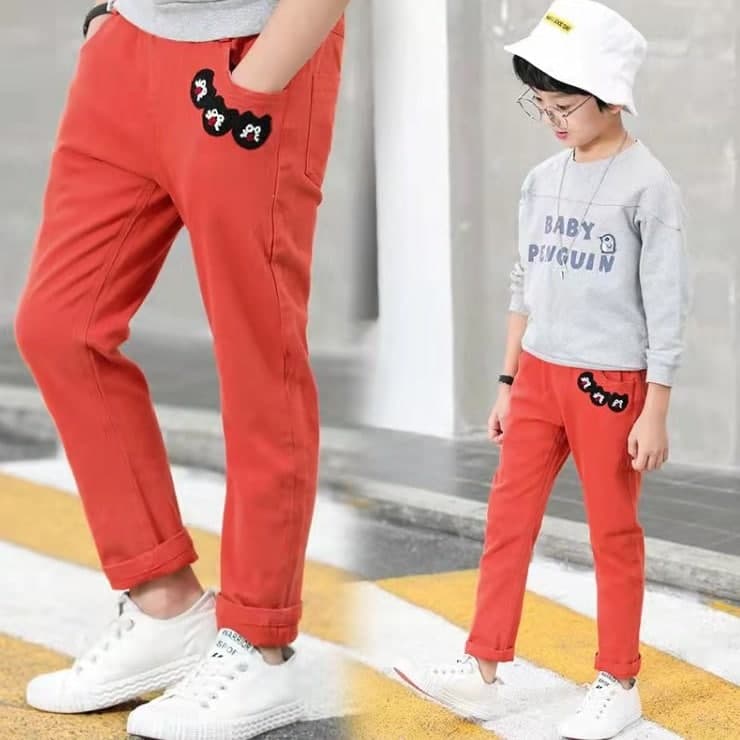 Promo !! Celana anak / Celana panjang anak laki-laki / Celana trio frog colour ukuran 5-11 tahun