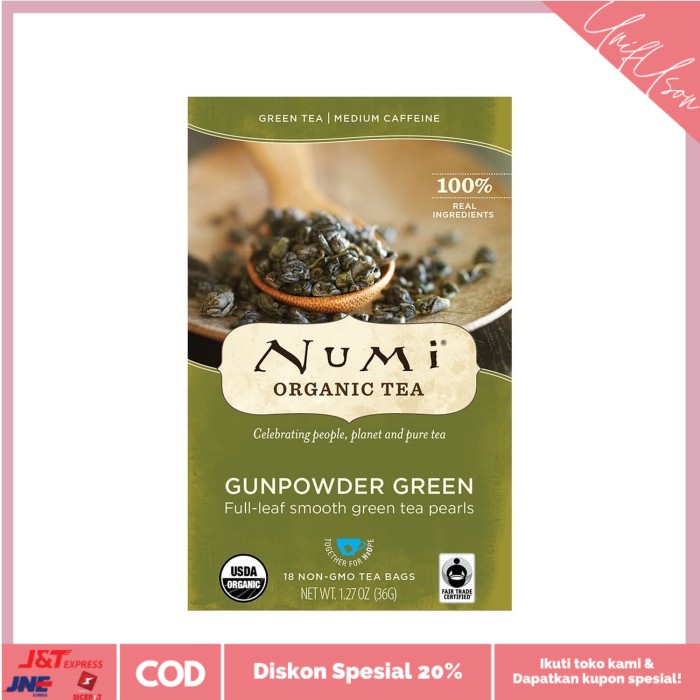 

⭐COD⭐ NUMI - Organic Gunpowder Green Tea - 36g