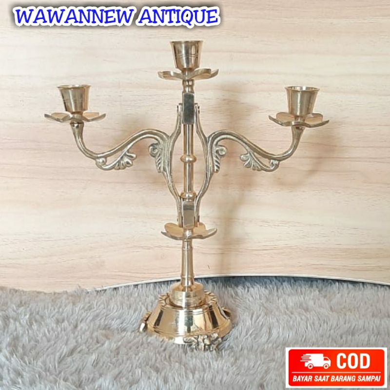 Tempat Lilin Aromaterapi Kuningan Cabang 3 - Candle Holder