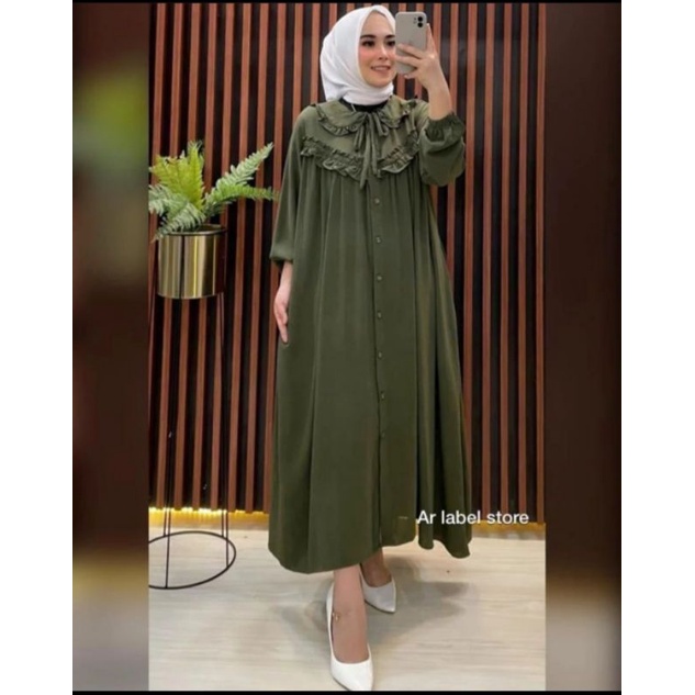 Hanum maxi dress / Gamis Airflow Import/ Fashion muslimah