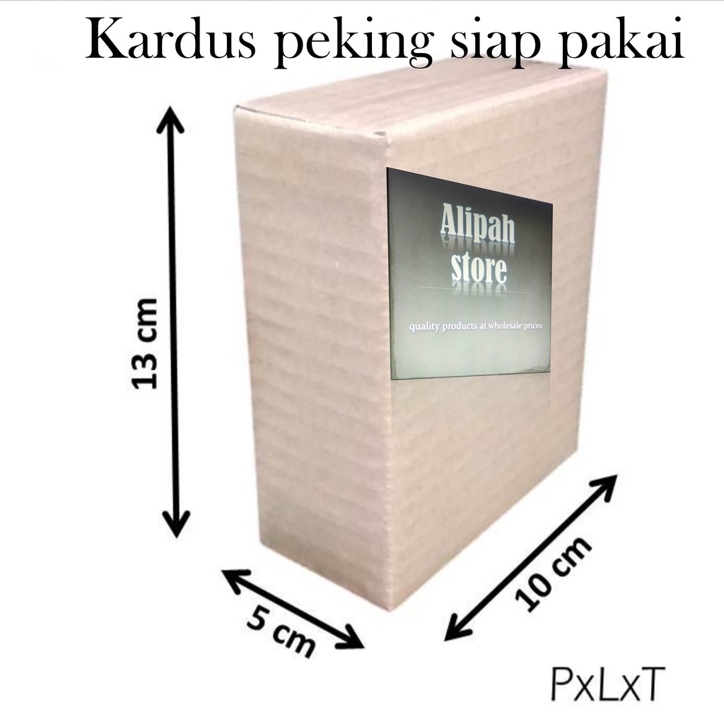 

kardus packing-Box uk. 10x5x13cm luar polos
