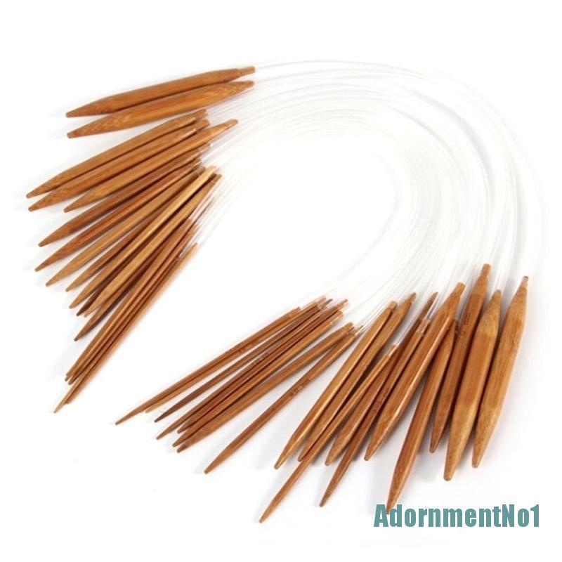 (AdornmentNo1) 18 Pasang / Set Jarum Rajut Bambu 16 &quot;Untuk Kerajinan Tangan Diy