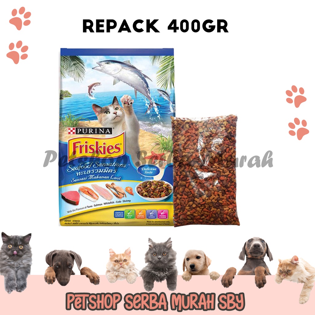 Friskies Seafood Repack 400gr - Makanan Kering Kucing