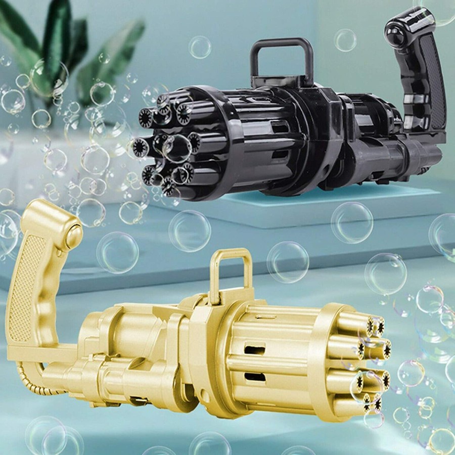 Bubble Gun Mainan Anak Gatling Electric Tembakan Pistol Balon Gelembung Busa Sabun Blower Machine-1