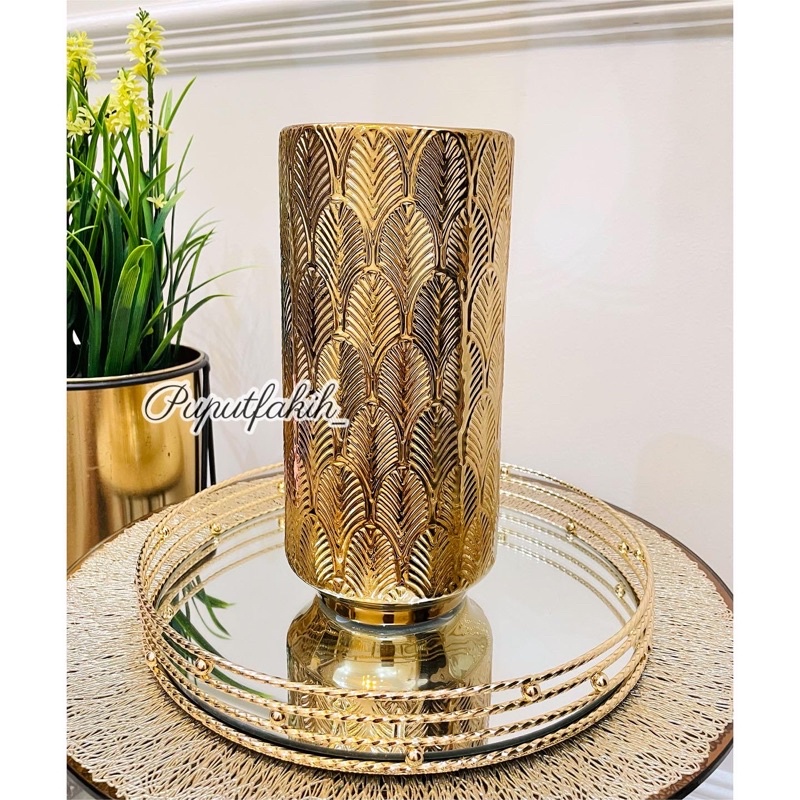 Vas gold informa Vas pajangan Untuk meja / Vasgold dekorasi Meja