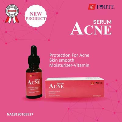 SYB Forte Red Jelly Glow Serum | Gold Acne Vitamin C Aloe Collagen Face Serum 20g | BPOM