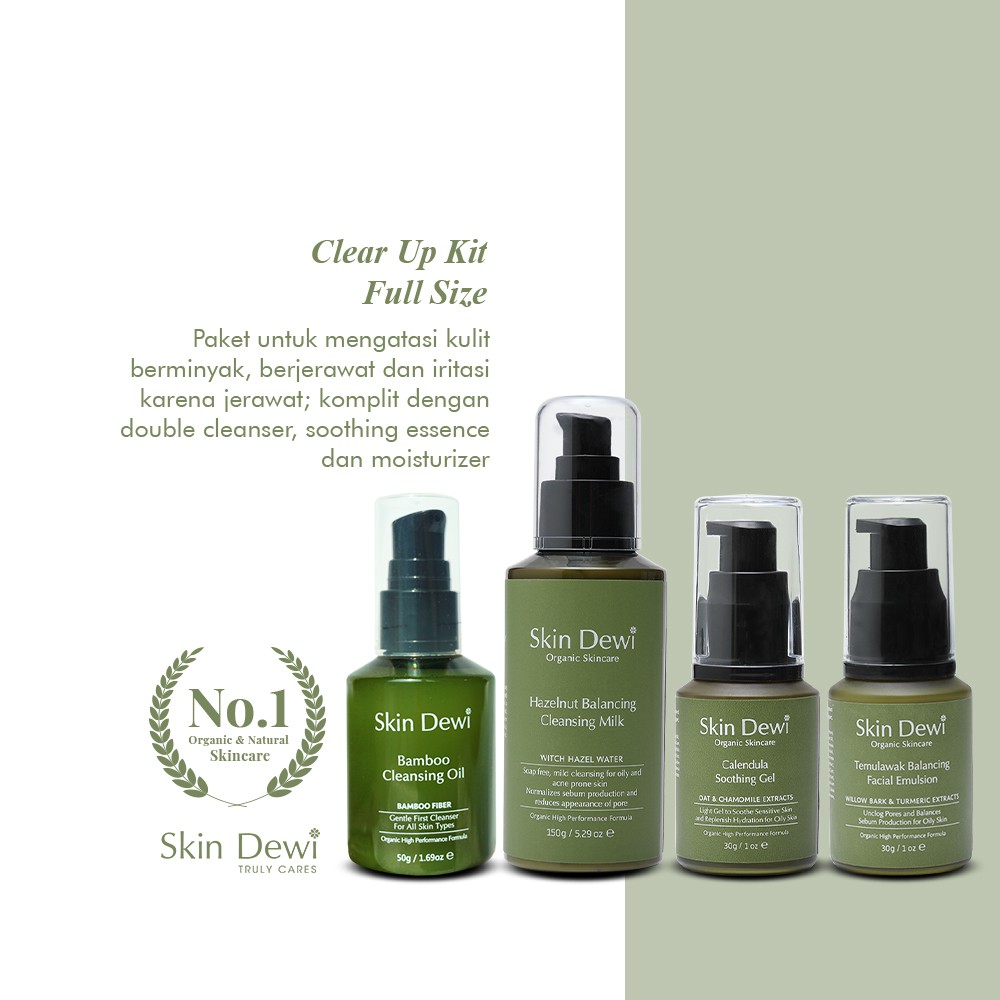 

Skin Dewi Clear up kit for oily skin (Skincare Organic)