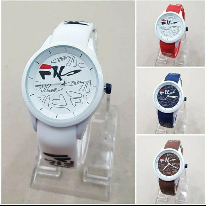 F86 JAM TANGAN FLA PRIA/WANITA STRAP KARET