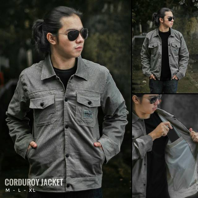 Jaket corduroy pria