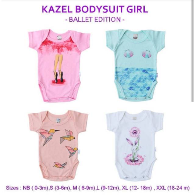 (1Pcs) KAZEL BODYSUIT MOTIF BALLET &amp; PIRATES