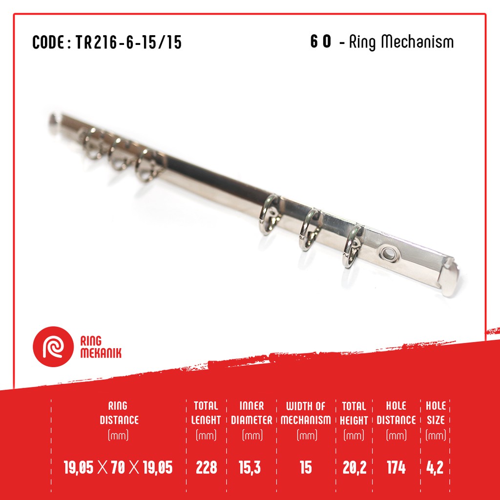 

Ring Mekanik / Ring Agenda TR216-6-15/15 10pcs
