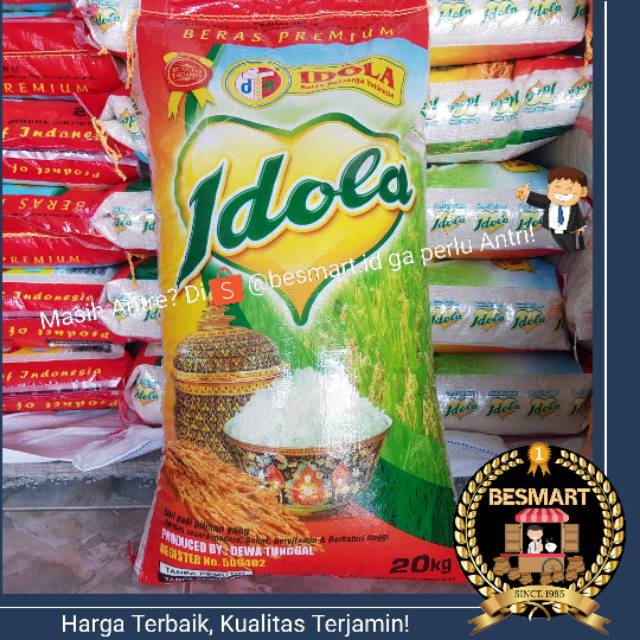 Beras Idola 10kg 20kg Beras Keluarga Indonesia Dewa Tunggal Premium Asli Indonesia