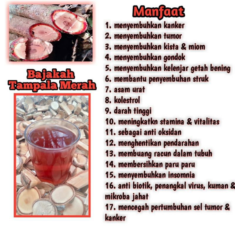 

Bajakah Tampala Merah 1kg