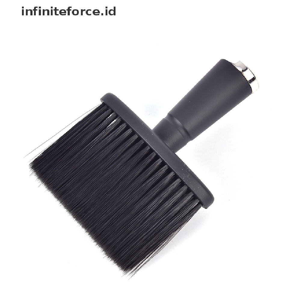 (infiniteforce.id) Sikat Pembersih Leher / Wajah / Rambut / Jenggot Bahan Lembut Warna Hitam