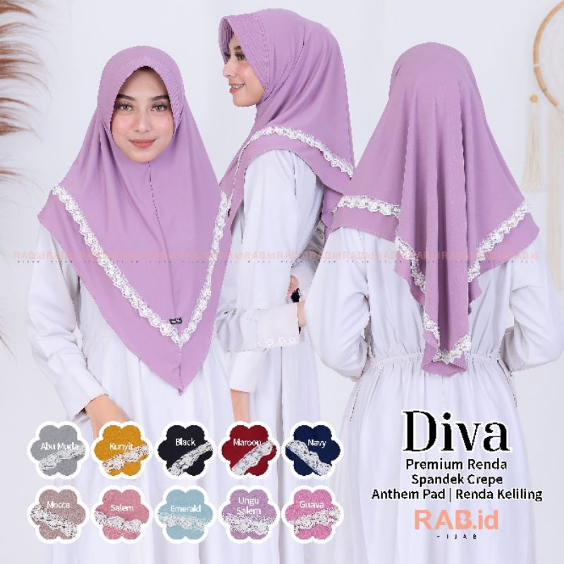 Diva Premium Renda Khimar by RAB.id Hijab