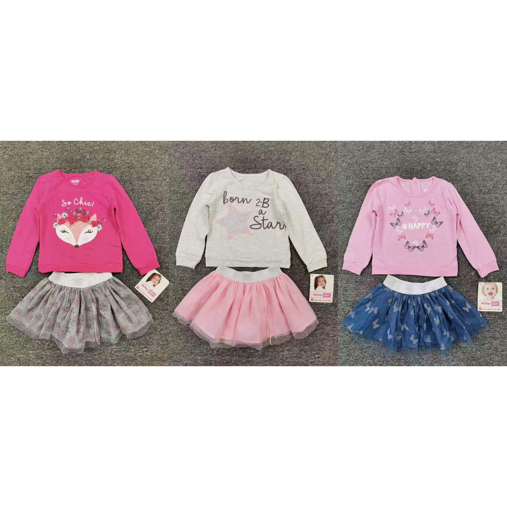 SALE! Setelan 2in1 Rok Tutu Anak Bayi Import