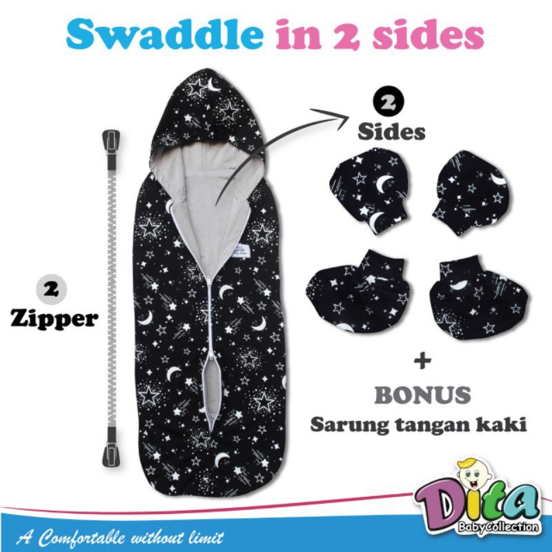 SNI Bedong Bolak Balik Dita Moons Care (2 sides) motif