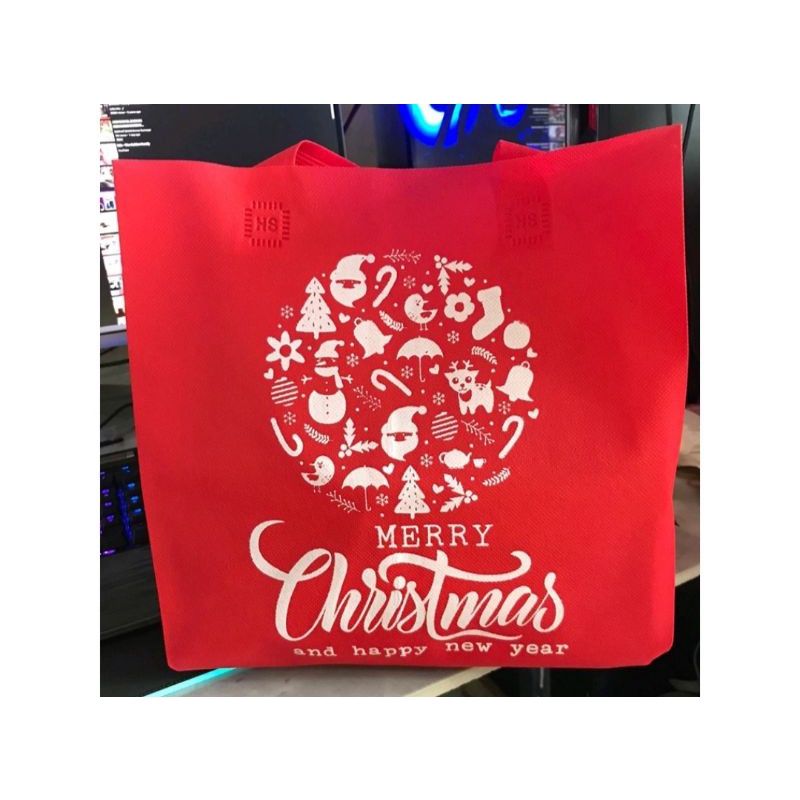

Tas Spunbond Natal 25x25 cm | Goodie Bag Natal | Tas Natal