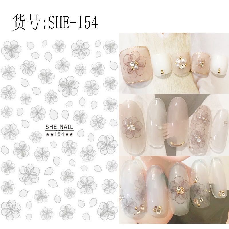 Nail sticker egg abstract face painting sakura flower japan stiker nail art water decal