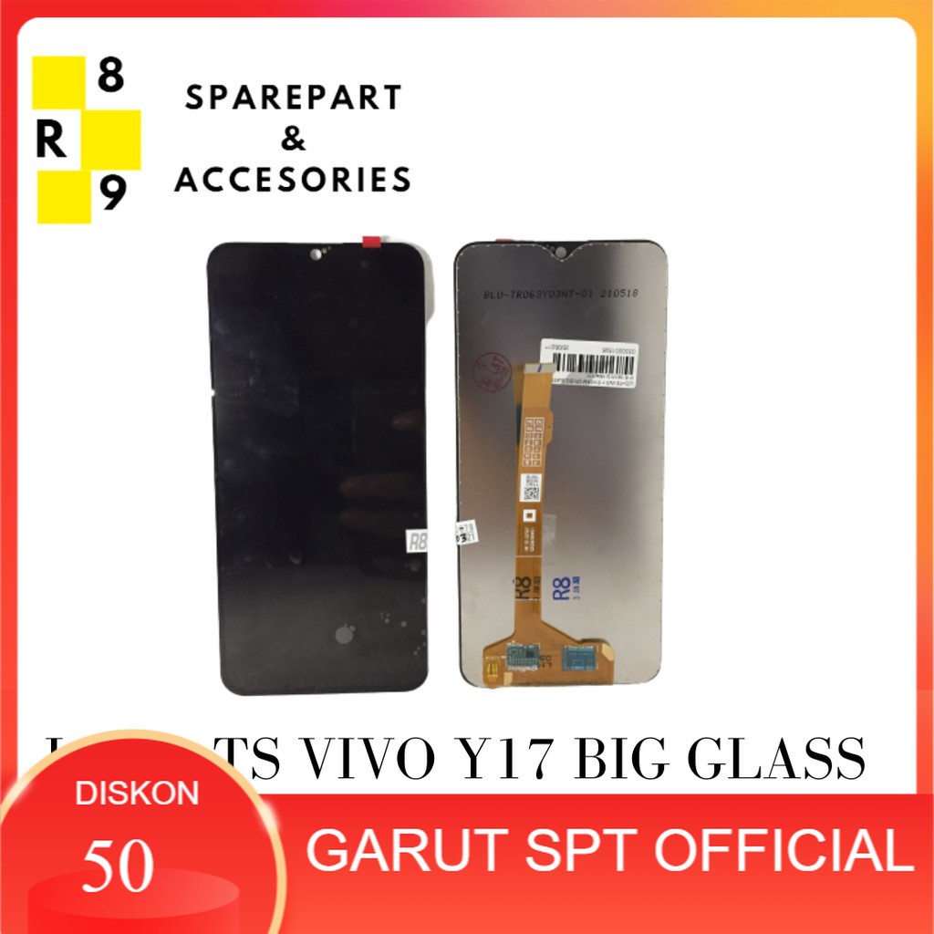 LCD + TS FULLSET VIVO Y17 HITAM ORI BIG GLASS /Y15 1901/Y12 1904/ Y11