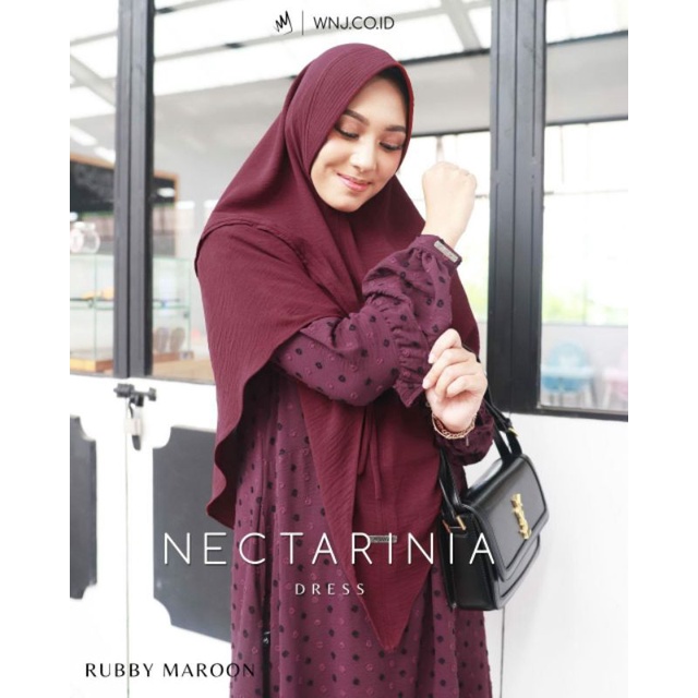 Gamis Uragiri Crinkle Dot NECTARINIA DRESS by WNJ